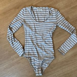 MADEWELL V NECK FULL COVERAGE BODYSUIT